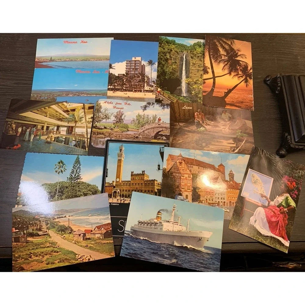 Lot of 14 Hawaiian & Travel Postcards Vintage Color Mid-Century Views